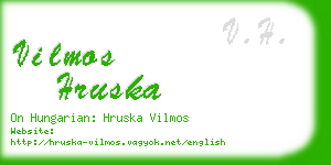 vilmos hruska business card